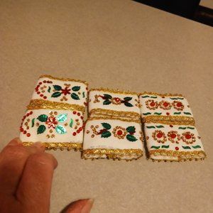 Set of 6 homemade Christmas Napkin rings